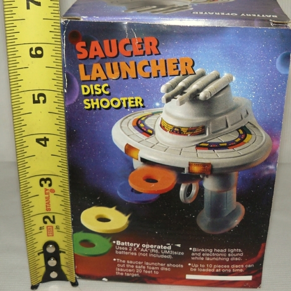 VTG Saucer Launcher Disc Shooter with 10 Discs - Picture 11 of 11
